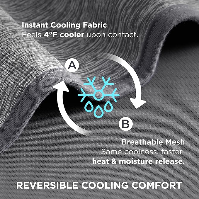 Bedsure Summer Cooling Blanket Queen Size for Hot Sleepers with Sports Mesh Design, Arc-Chill Q-Max 0.4 Lightweight Breathable Ice Cold Blanket for Night Sweats, 90 x 90 Inches, Mesh Grey-StrideForce Fitness