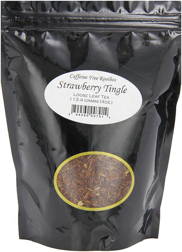 English Tea Store Loose Leaf, Strawberry Tingle Rooibos Tea Pouches, 4 Ounce-StrideForce Fitness