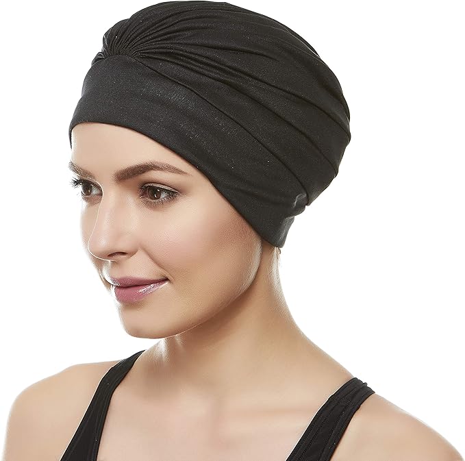 BEEMO Swim Caps for Women Swimming Turban Polyester Latex Lined Pleated for Ladies-StrideForce Fitness
