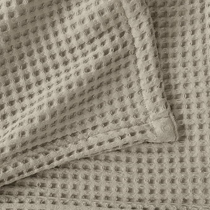 100% Cotton Waffle Weave Bed Blanket | Soft, Breathable, and Lightweight Blanket for All-Season | Perfect for Layering | Brielle Collection (King, Linen)-StrideForce Fitness