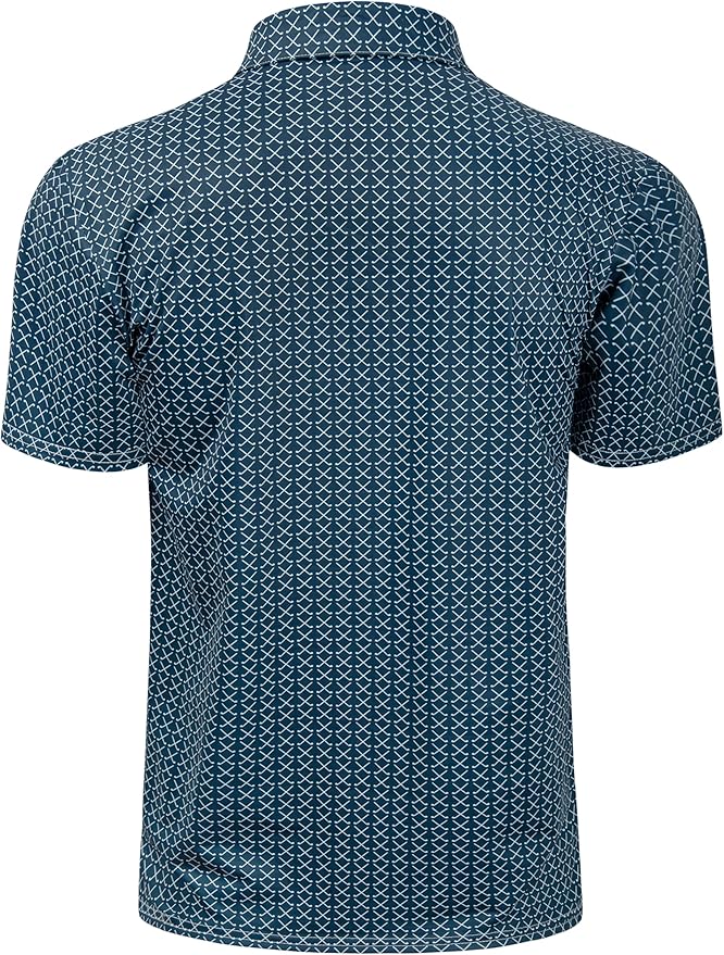 TAPULCO Mens Quick Dry Polo Shirts Camouflage Pattern Performance Athletic Lightweight Breathable Casual Golf Tshirts-StrideForce Fitness