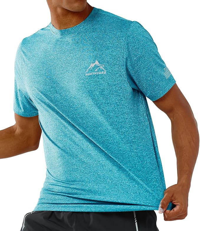 NORTHYARD Men's UPF 50+ Sun Protection Shirts Swim SPF UV Quick Dry Short Sleeve T-Shirts for Athletic Fishing Rash Guard-StrideForce Fitness