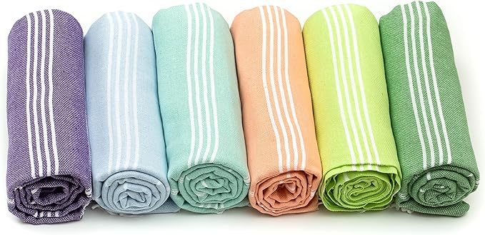 HAVLULAND Luxury Turkish Beach Towel - 100% Organic Cotton, Ultra-Soft, Quick-Dry & Sand-Free - Large, Lightweight & Absorbent for Travel & Pool Blanket-StrideForce Fitness