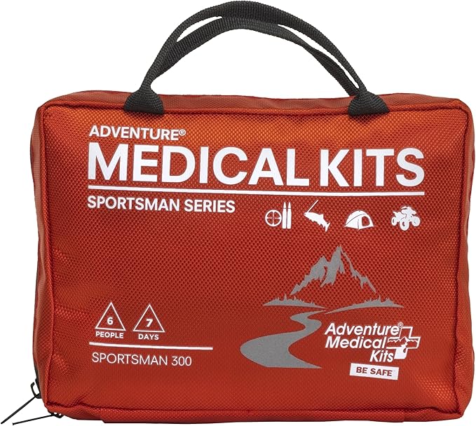 Adventure Medical Kits Sportsman Series Medical Kit - 300 - First Aid Kit for Camping, Hiking, Hunting & More - For 6 People for 7 Days - Includes Bandages, Medicine, Guide Book & More-StrideForce Fitness