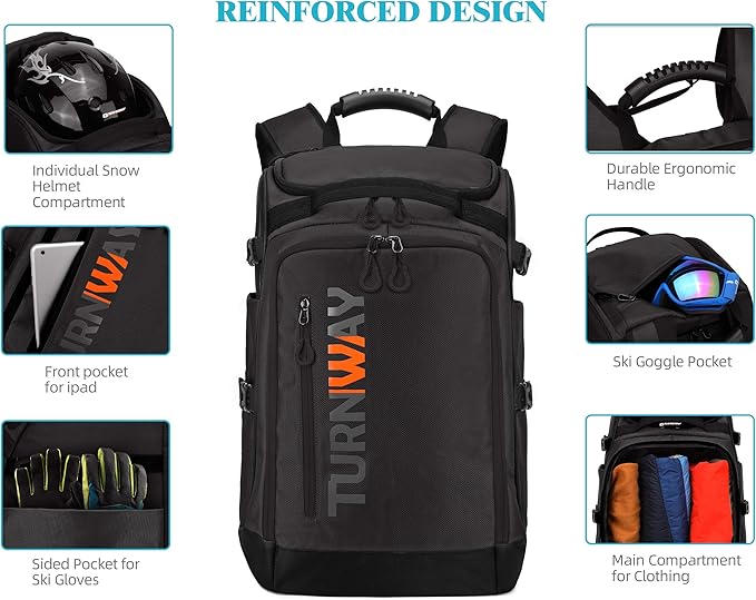 Ski/Snowboard Boot Bag/Skating Bag | Excellent for Store and Transport Gear, Jacket, Helmet, Goggles, Gloves & Accessories-StrideForce Fitness