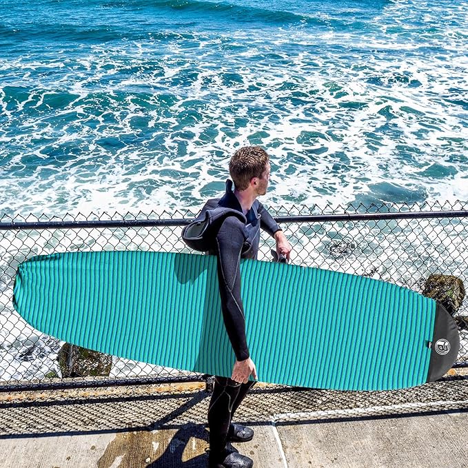 Rokia R Surfboard Sock Cover Quick-Drying Anti-Collision and Durable Surf Sock Cover - Suitable for Protective Bags of Shortboard, Longboard, Fish and HYBRID Board Choose Size & Colors-StrideForce Fitness