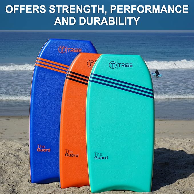 T Tribe Guard Bodyboards - Body Boards for Adults and Kids - Board for Waves - Boogie Board for Beach Bodyboarding (34", 36", 38", 39", 40", 41'', 42'', 43" & 44")-StrideForce Fitness
