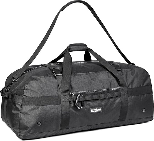 Fitdom 132L 36" Heavy Duty Extra Large Sports Gym Equipment Travel Duffel Bag W/Adjustable Shoulder & Compression Straps. Perfect for Soccer Baseball Basketball Hockey Football Team Coaches & More-StrideForce Fitness