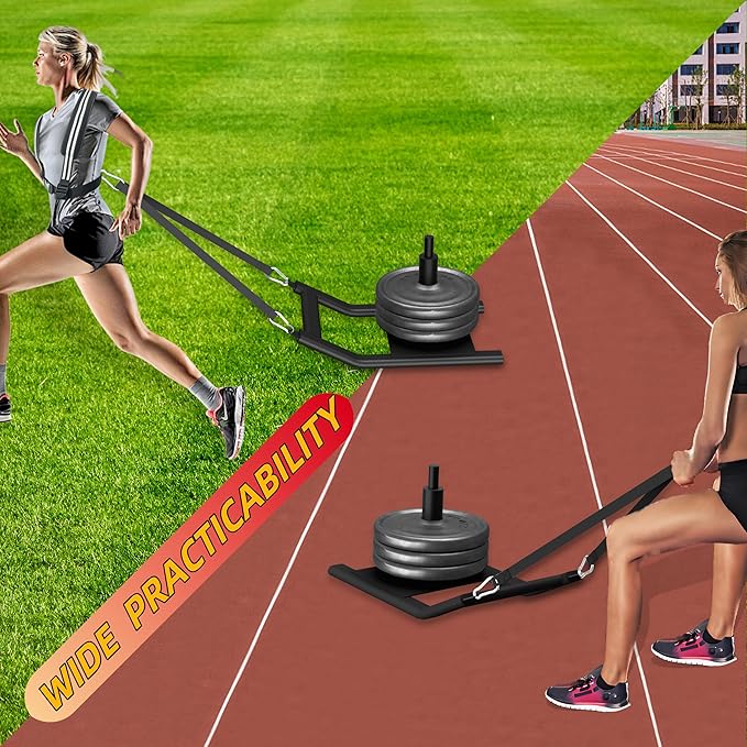 Weight Sled for Training - Heavy Duty Football Sled for Lineman, Sled Pull Workouts, Speed & Strength Training, Football Blocking Sled, Running Sled for Athletes, Weighted Sled for Outdoor & Indoor Workouts-StrideForce Fitness