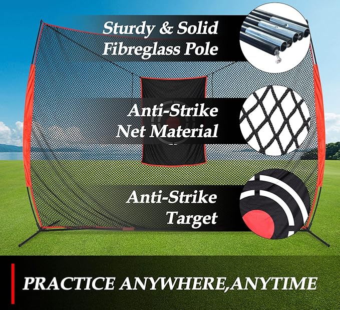 Golf Practice Hitting Nets for Backyard Driving Indoor Use Heavy Duty Practice Golf Driving Pitching Nets for Backyard-StrideForce Fitness