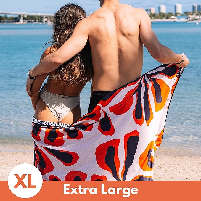 ECCOSOPHY Microfiber Beach Towel - Sand Free Towels are Quick Dry, Light Weight, Super Absorbent - Perfect Pool, Travel, Cruise, Camping Essentials - Oversized Extra Large for Adults 71x35 in-StrideForce Fitness