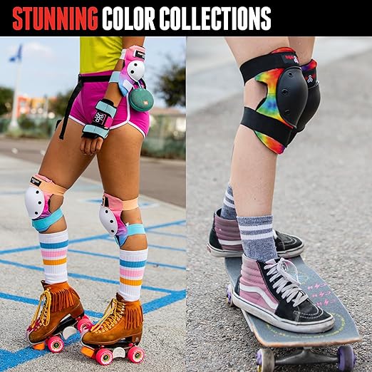 Triple Eight Saver Series 3-Pack Pad Set– Ideal for Skateboarding, In-line Skating, Roller Skating, and Biking-StrideForce Fitness