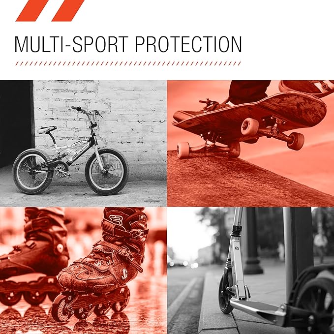 80SIX Triple Certified Multisport Helmet - Ideal for Bike, Scooter, Skateboard, Roller Skate and Inline Skate-StrideForce Fitness