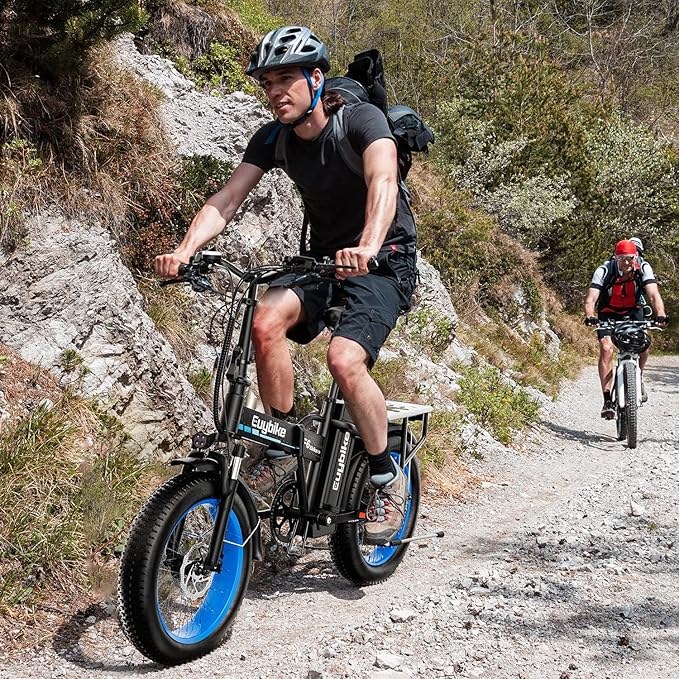 1000W Folding Electric Bike, 48V 20AH Large Removable Battery E Bike, 30+MPH, 80 Miles Max Range, 20" Fat Tire Electric Bike for Adults, Adult Electric Bicycles for Commute Beach Snow-StrideForce Fitness