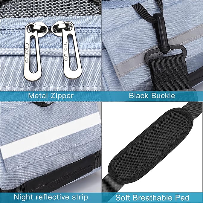 MOSISO Bike Rack Bag, Waterproof Bicycle Trunk Pannier Rear Seat Pouch Cycling Bike Carrier Backseat Storage Luggage Saddle Shoulder Bag-StrideForce Fitness