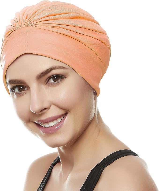 BEEMO Swim Caps for Women Swimming Turban Polyester Latex Lined Pleated for Ladies-StrideForce Fitness
