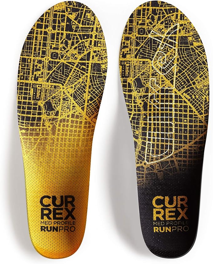 CURREX RunPro Insoles for Running Shoes – Arch Support Inserts to Help Reduce Fatigue, Prevent Injuries & Boost Performance – for Men & Women – Medium Arch, Small-StrideForce Fitness