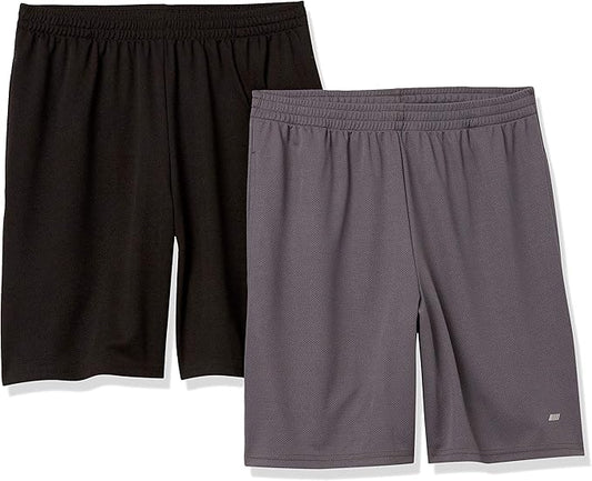 Amazon Essentials Men's Performance Tech Loose-Fit Shorts (Available in Big & Tall), Pack of 2