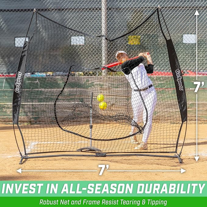 GoSportsGoSports Team Tone 7' x 7' Baseball & Softball Practice Hitting & Pitching Nets in Team Colors-StrideForce Fitness