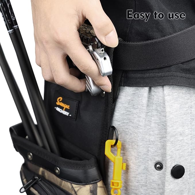 SUNYA X510 Field & Competition Hip Arrow Quiver | 3-Slot Noise-Free Archery Quiver with Sturdy Storage System (42x18cm)-StrideForce Fitness