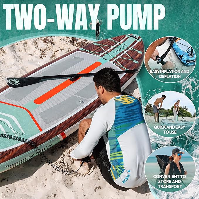 11'6"x35" Inflatable Paddle Board, 450lbs Extra Wide Stand Up Paddleboard for Adults with Premium SUP Accessories Kit & Backpack, Blow Up Kayak Non-Slip Stable Deck Boat for Yoga Fishing Surf-StrideForce Fitness