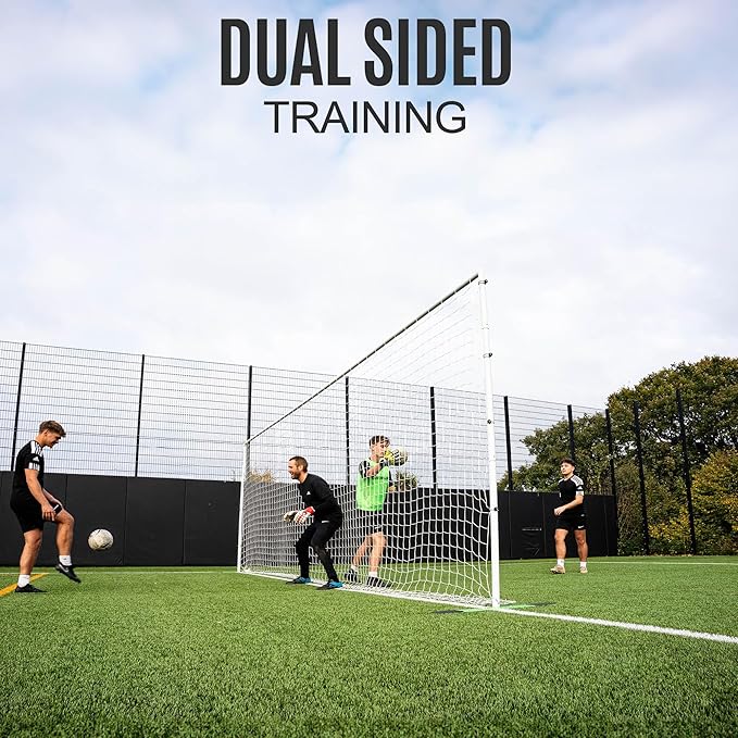 QUICKPLAY Pro Alu Training Frame - Flat Soccer Goal - Double-Sided Design - Durable Aluminum Construction - Base and Ground Stake for Multi-Surface - Available 2 Sizes Full Size Goal-StrideForce Fitness