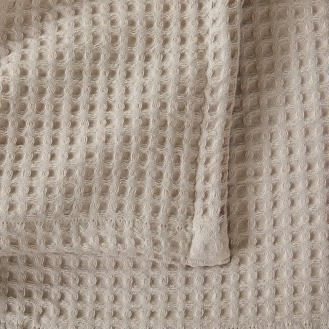 100% Cotton Waffle Weave Bed Blanket | Soft, Breathable, and Lightweight Blanket for All-Season | Perfect for Layering | Brielle Collection (King, Taupe)-StrideForce Fitness