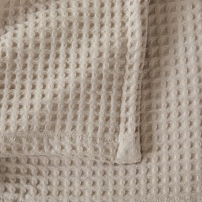 100% Cotton Waffle Weave Bed Blanket | Soft, Breathable, and Lightweight Blanket for All-Season | Perfect for Layering | Brielle Collection (Full/Queen, Taupe)-StrideForce Fitness