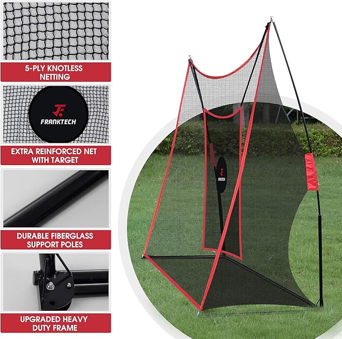 Golf Practice Net - Heavy Duty Driving Range Net with High Impact Chipping Target, Include Carry Bag and Golf Balls for Indoor Outdoor-StrideForce Fitness