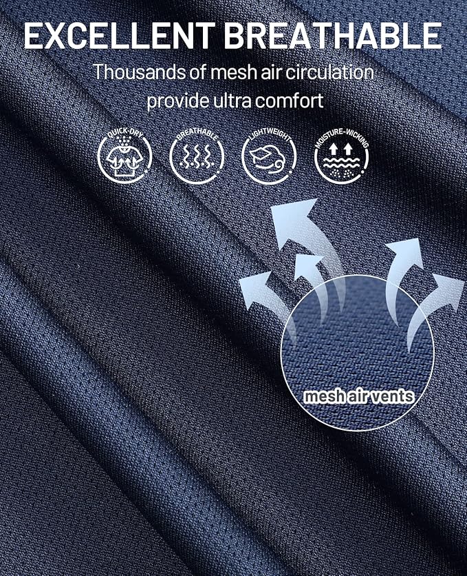 MIER Men's Quick Dry Workout Shirts Moisture Wicking Running Athletic Performance T-Shirts Recycled Polyester Top Tee-StrideForce Fitness