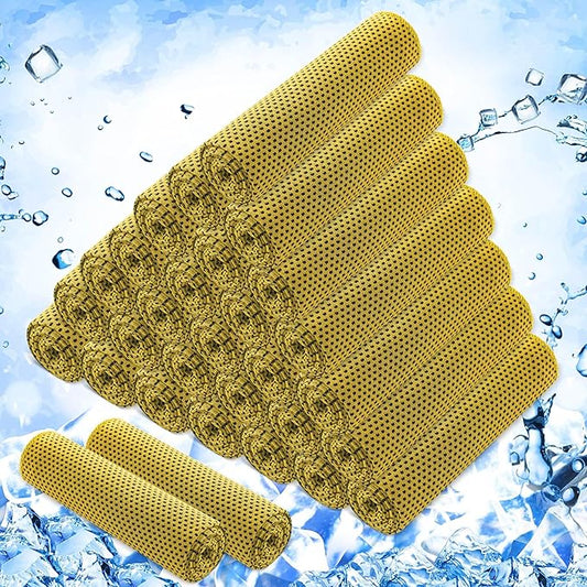 Hosuly 30 Pack Cooling Towels, 40"x12" Ice Breathable Soft Chilly Sweat Rag Microfiber Workout Rags for Gym Cooling Towels for Neck and Face for Yoga Golf Sport Running-StrideForce Fitness