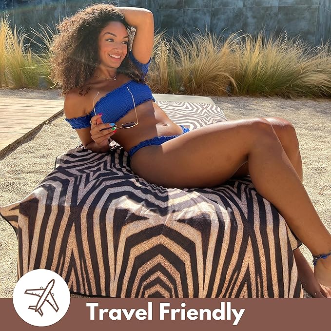 ECCOSOPHY Microfiber Beach Towel - Sand Free Towels are Quick Dry, Light Weight, Super Absorbent - Perfect Pool, Travel, Cruise, Camping Essentials - Oversized Extra Large for Adults 71x35 in-StrideForce Fitness