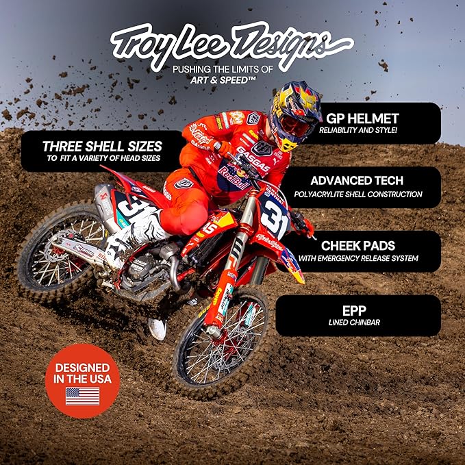 Troy Lee Designs GP Helmet for Motocross MX Off-Road-StrideForce Fitness