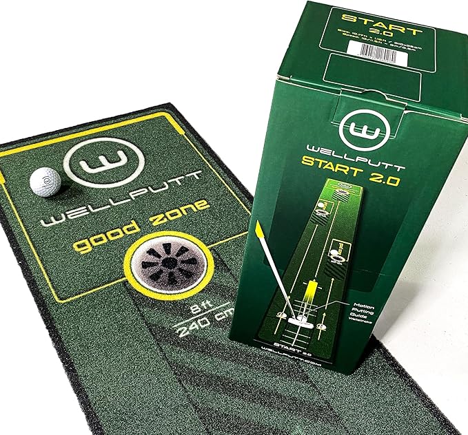 WELLPUTT - Golf Putting Training Mat - 10ft Start 2.0-StrideForce Fitness