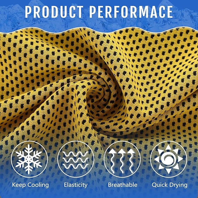 Hosuly 30 Pack Cooling Towels, 40"x12" Ice Breathable Soft Chilly Sweat Rag Microfiber Workout Rags for Gym Cooling Towels for Neck and Face for Yoga Golf Sport Running-StrideForce Fitness
