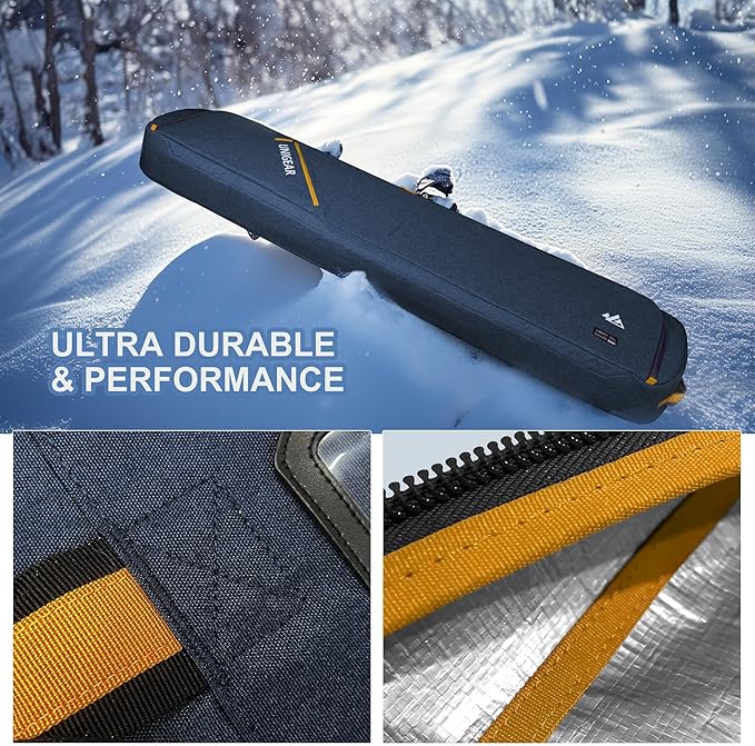 Unigear Snowboard Ski Bag for Air Travel, Reinforced Double Padded Snowboard Bag with EPE Dense, Water-Resistant and Durable up to 175cm Ski Snowboard Travel Bags for Flying-StrideForce Fitness