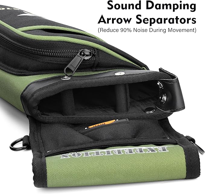 SUNYA X510 Field & Competition Hip Arrow Quiver | 3-Slot Noise-Free Archery Quiver with Sturdy Storage System (42x18cm)-StrideForce Fitness