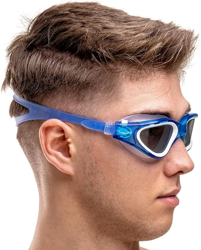 AqtivAqua Swimming Goggles, DX Wide View Swim Goggles for Adult Men Women, Anti Fog No Leaking-StrideForce Fitness