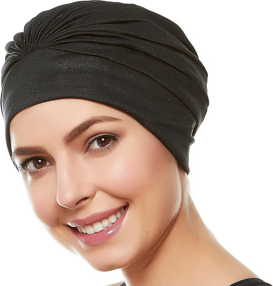 BEEMO Swim Caps for Women Swimming Turban Polyester Latex Lined Pleated for Ladies-StrideForce Fitness
