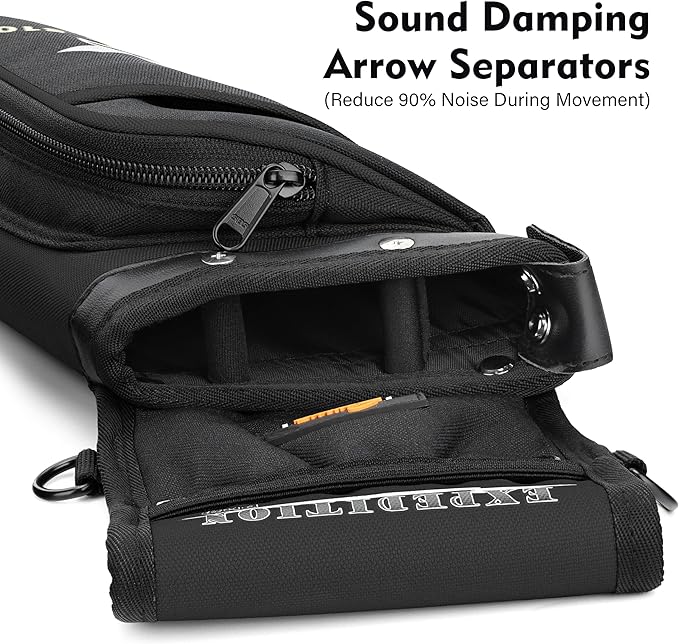 SUNYA X510 Field & Competition Hip Arrow Quiver | 3-Slot Noise-Free Archery Quiver with Sturdy Storage System (42x18cm)-StrideForce Fitness