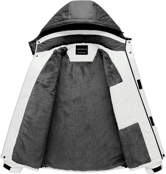 CREATMO US Men's Mountain Waterproof Ski Jacket - Windproof Snowboarding Warm Winter Coat Raincoat-StrideForce Fitness