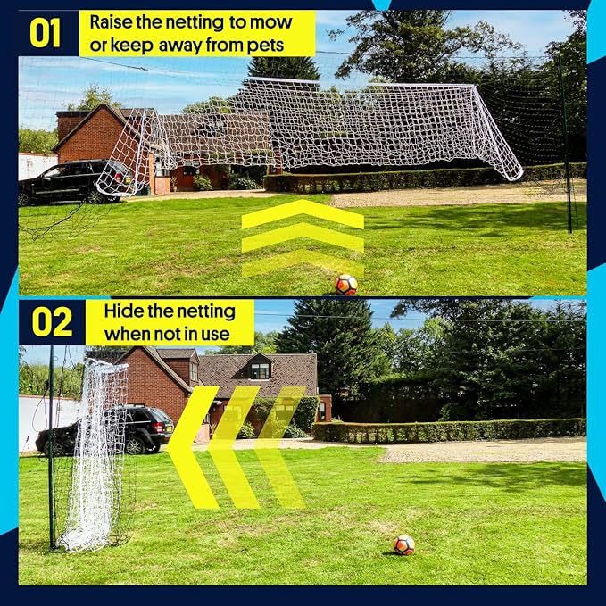 3-in-1 Soccer Training Rebounder & Goal Backstop Net - Soccer Goal for Volley, Passing, Solo Training - Outdoor Sports, Backyard Games-StrideForce Fitness