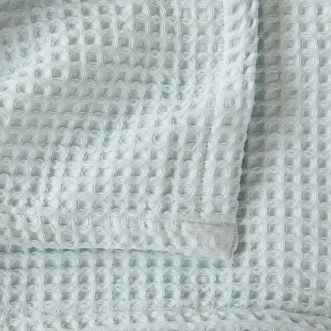 100% Cotton Waffle Weave Bed Blanket | Soft, Breathable, and Lightweight Blanket for All-Season | Perfect for Layering | Brielle Collection (King, ICY Blue)-StrideForce Fitness