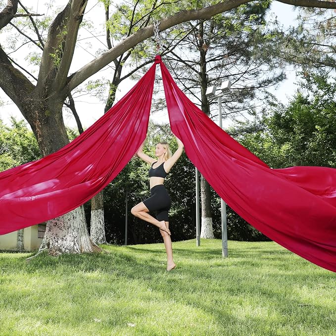 Aerial Silks 11 Yards Aerial Silks For Home Aerial Yoga Swing Aerial Yoga Hammock Swing Aerial Silk For Gymnastics-StrideForce Fitness