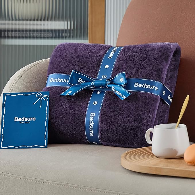 Bedsure Purple Fleece Blankets King Size - Bed Blanket Soft Lightweight Plush Cozy Fuzzy Luxury Microfiber, 108x90 inches-StrideForce Fitness