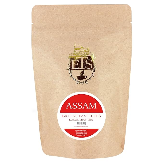 Assam Black Tea Loose Leaf | Bold Strong Flavor | Malty Brisk Taste | High Caffeine for Morning Energy | Resealable 4oz Pouch | Premium Indian Tea | Great with Milk or Lemon | Kosher Vegan-StrideForce Fitness