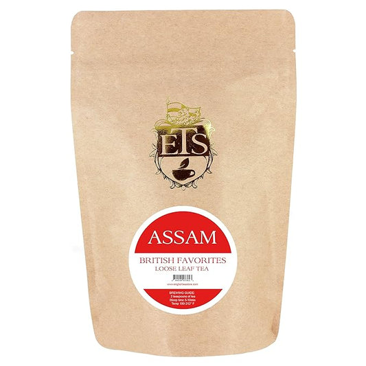 Assam Black Tea Loose Leaf | Bold Strong Flavor | Malty Brisk Taste | High Caffeine for Morning Energy | Resealable 4oz Pouch | Premium Indian Tea | Great with Milk or Lemon | Kosher Vegan-StrideForce Fitness