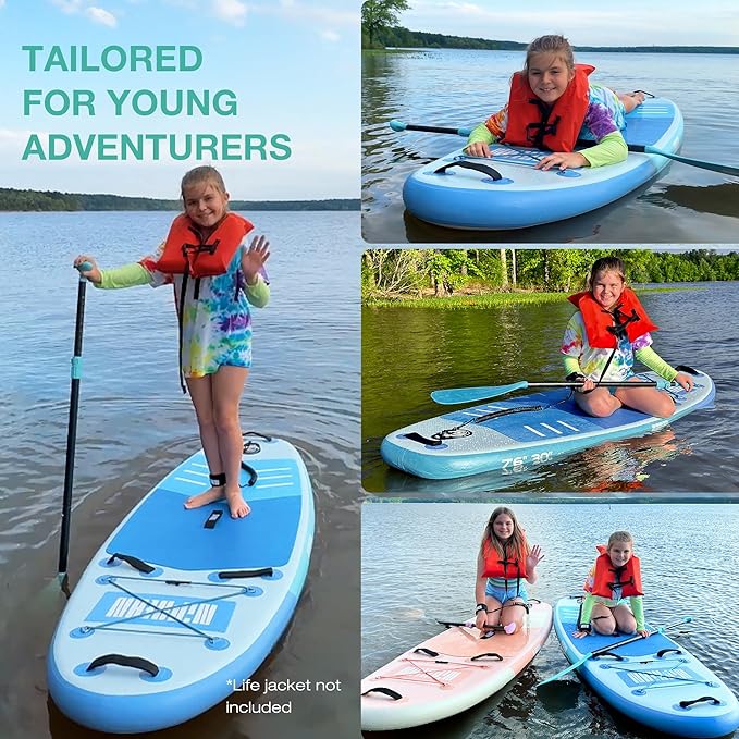 Niphean（Ultra-Light）Inflatable Paddle Board with (Beginner Friendly) StabilTrac Fin and Durable SUP Accessories, 10' Stand Up Paddle Boards for Adults & Youth, Versatile Yoga Paddle Board, Gift Ideas-StrideForce Fitness