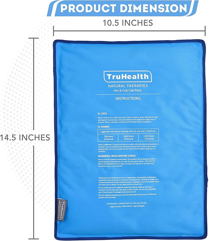 Extra Large Reusable Gel Ice Pack for Injuries & Pain Relief - 2-Pack, Extra Large - Blue - Hot & Cold Therapy Ice Bags for Injuries - Flexible, Leak-Free Design-StrideForce Fitness