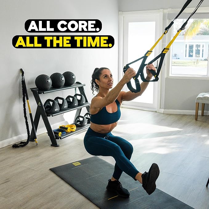 TRX All-in-ONE Suspension Training System: Full Body Workouts for Your Home Gym, Travel, and Outdoors | Includes Indoor & Outdoor Anchors, Workout Guide and Video Downloads-StrideForce Fitness
